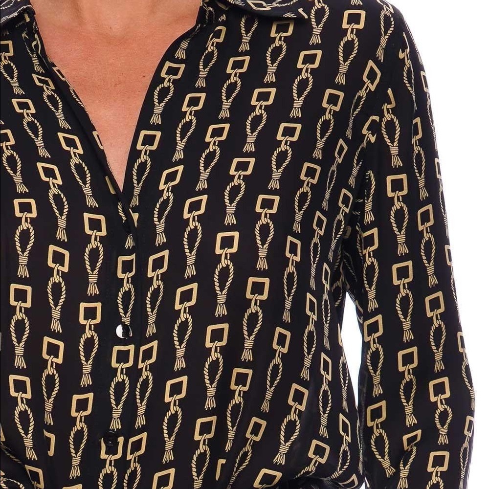 L'Agence 100% Silk Nina Keyring Blouse - Picture 11 of 14